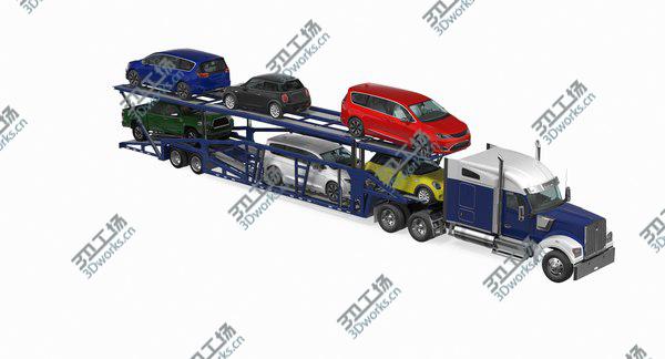 images/goods_img/20210312/3D Truck with Car Carrier 3D Model/2.jpg